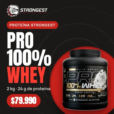 Pro 100% Whey 2 kg a $79.990