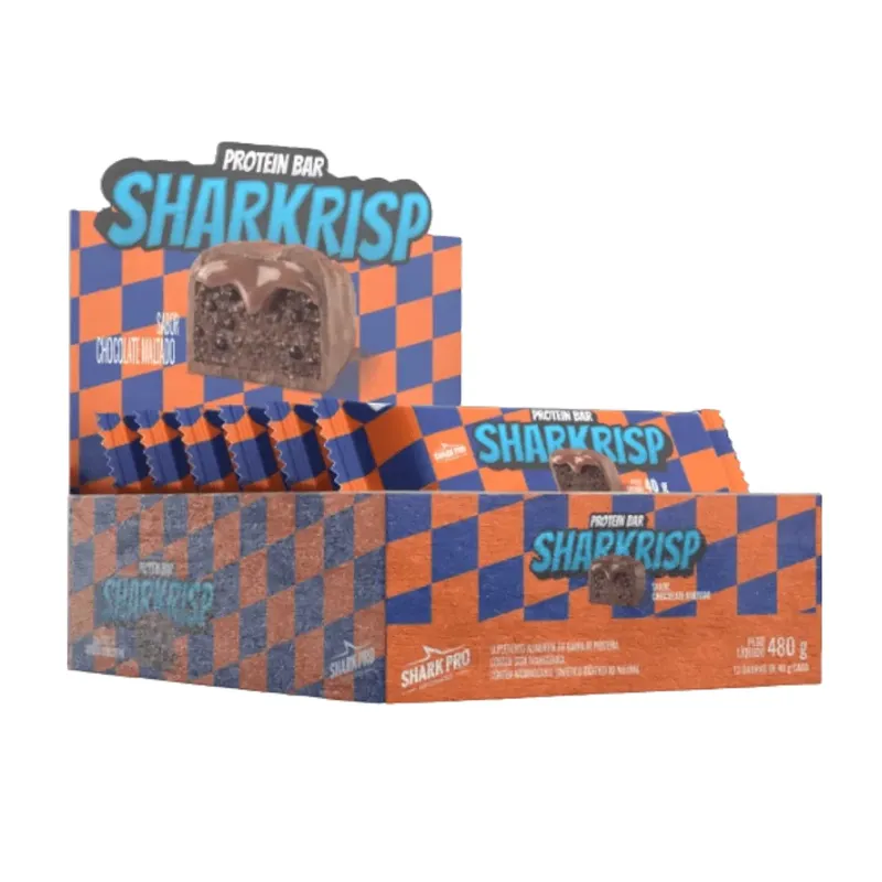 Caja Sharkrisp 12 Unidades Chocolate Maltado
