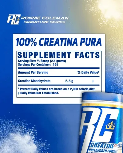 Tabla nutricional de Creatine XS 1 Kg