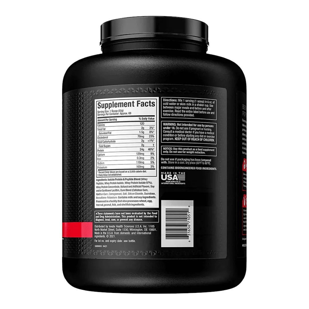 Tabla nutricional de Nitro Tech Whey Gold