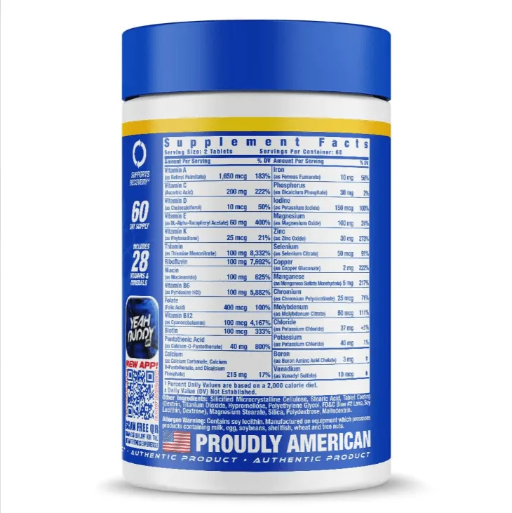 Tabla nutricional de Vita XS